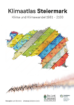 Karte der Steiermark mit Darstellung der Klimaveränderung von 1961 bis 2100.