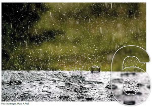 Zeigt ein Bild mit Regen/Niederschlag.