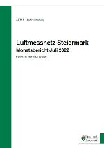 Titelblatt und Verlinkung zum Monatsbericht Juli 2022