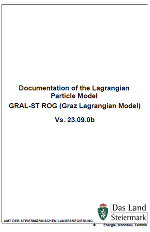 Titelblatt der Dokumentation zum Lagrange-Teilchenmodell GRAL-ST ROG (Graz-Lagrange-Modell)