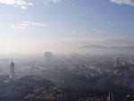 Blick von der Station auf Graz