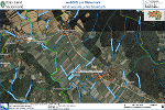 Luftbild mit den Koordinaten der Windmessstation