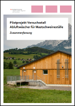 Versuchsstall in Raumberg Gumpenstein für das Pilotprojekt: Versuchsstall Abluftwäscher für Mastschweineställe  